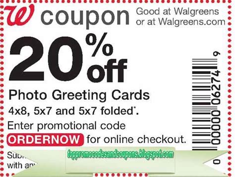 walgreens promo code.